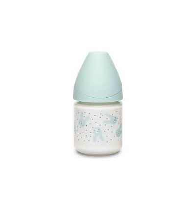 FLES GLAS SIL SLOW12O GREEN RABBITS 241