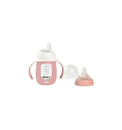 2IN1 ZUIGFLES 210ML GLAS+HS OUDROZE 243