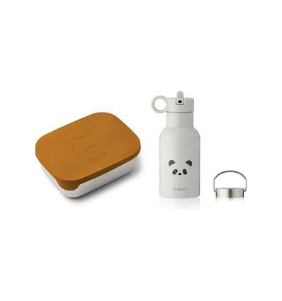 JONI LUNCH BOX BEAR MUSTARD/PANDA GRY 21