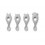LIVA SILICONE SPOON 4P DUMBO GREY 21