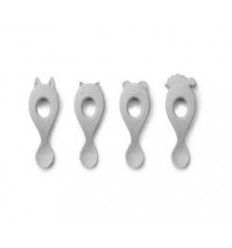 LIVA SILICONE SPOON 4P DUMBO GREY 21