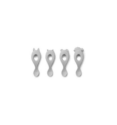LIVA SILICONE SPOON 4P DUMBO GREY 21