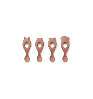 LIVA SILICONE SPOON 4P SAFARI/ROSE 21