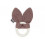 BIJTRING SIL BUNNY EARS CHESTNUT 22