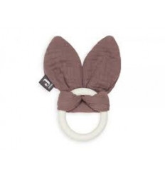 BIJTRING SIL BUNNY EARS CHESTNUT 22