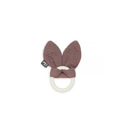 BIJTRING SIL BUNNY EARS CHESTNUT 22