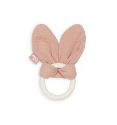 BIJTRING SIL BUNNY EARS ROSEWOOD 22