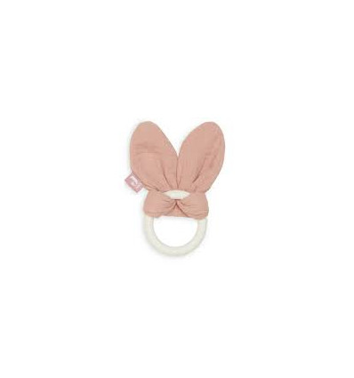 BIJTRING SIL BUNNY EARS ROSEWOOD 22
