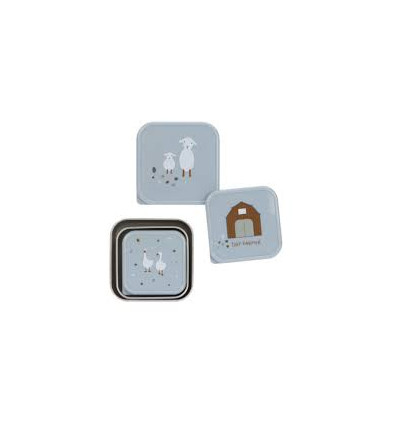 SNACKBOX RVS 3P TINY FARMER BLUE 251