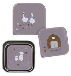 SNACKB STAINL ST 3P ASS TINY FARM LIL 25