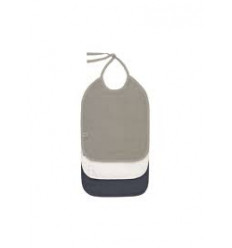 MUSLIN/TERRY BIB OLIVE/MILKY/NAVY 24