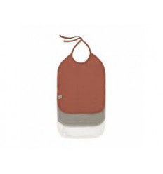 MUSLIN/TERRY M BIB RUST/OLIVE/MILKY 24