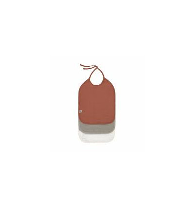 MUSLIN/TERRY M BIB RUST/OLIVE/MILKY 24