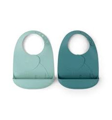 PEEKABOO BIB 2-PACK ELPHEE BLUE 25