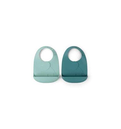 PEEKABOO BIB 2-PACK ELPHEE BLUE 25