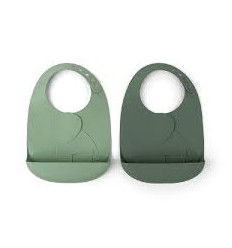 PEEKABOO BIB 2-PACK ELPHEE GREEN 25