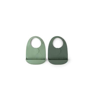 PEEKABOO BIB 2-PACK ELPHEE GREEN 25