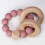 TEETHER SILICONE & WOOD BEADS PINK 23