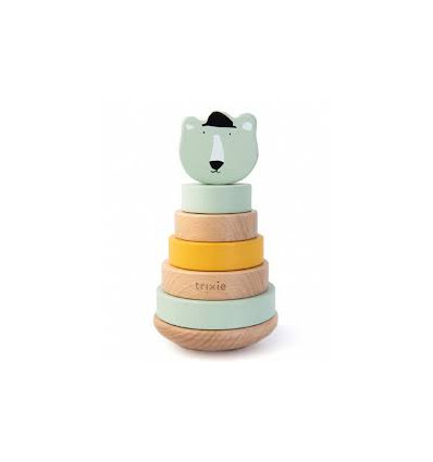 WOODEN STACKING TOY MR. POLAR BEAR 25
