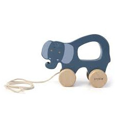WOODEN PULL ALONG TOY MRS. ELEPHANT 25