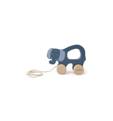 WOODEN PULL ALONG TOY MRS. ELEPHANT 25