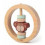 WOODEN ROUND RATTLE MR. MONKEY 241