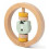 WOODEN ROUND RATTLE MR. POLAR BEAR 232
