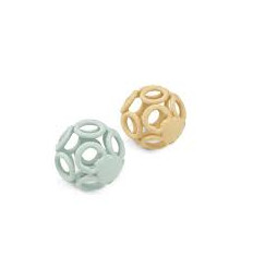 JASMIN TEETHER BALL 2P DUSTY MINT 21