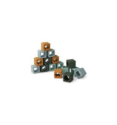 LOREN BUILDING BLOCKS 16P GREEN 21