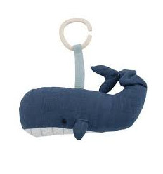 MUSICAL PULL TOY WHALE NAVY 0+ 211