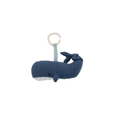 MUSICAL PULL TOY WHALE NAVY 0+ 211