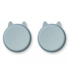 MAE PLATE 2-PACK RABBIT SEA BLUE 22