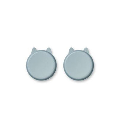 MAE PLATE 2-PACK RABBIT SEA BLUE 22