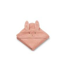 ALBERT HOODED TOWEL RABBIT DUSTYCORAL 21