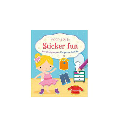 HAPPY GIRL STICKER FUN AANKLEEDPOPPEN 22