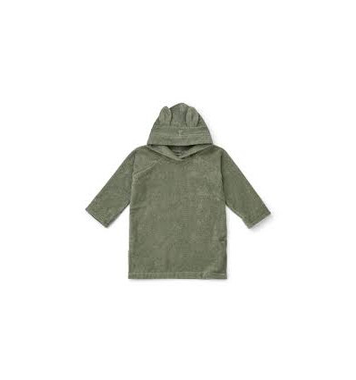 ILJA BATHROBE PONCHO RABBIT GREEN3-4Y 22