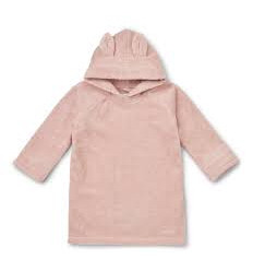ILJA BATHROBE PONCHO RABBIT ROSE 1-2Y 22