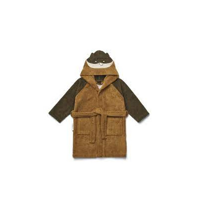 LILY BATHROBE SUPERHERO/CARAMEL 3-4Y 21