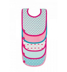 GIRLS 0 6 MND 6 MUSLIN BIB 3 PAC