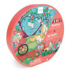 SCRATCH PLAYPUZZLE 32PCS 3D PRINSES 221