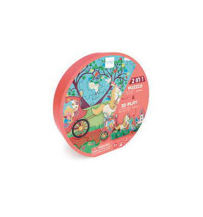 SCRATCH PLAYPUZZLE 32PCS 3D PRINSES 221