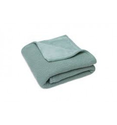 COUV.BERCEAU BASIC KNIT GREEN/FLEECE 221