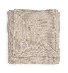COUV.LIT BEBE BASIC KNIT NOUGAT/FLEEC 22