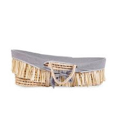 MOZES MAND RAFFIA+MATRAS GRIJS 22