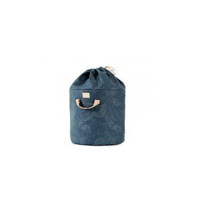 BAMBOO TOY BAG L GOLD/NIGHT BLUE 22
