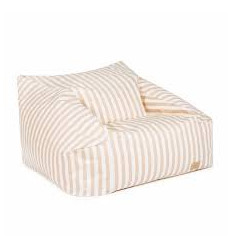CHELSEA TWILL BEANBAG TAUPE STRIPES 22