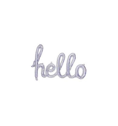FOIL BALLOON HELLO 72X45 HOLOGRAPHIC 22