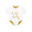 NAPKINS HELLO BABY WHITE/GOLD ROMPER 22
