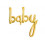 FOIL BALLOON BABY GOLD 73X75CM 22