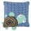 WILDLIFE CUSHION TURTLE MINT / NAVY 6